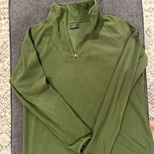 Eddie Bauer Forest Green Zip-Up Sweater
